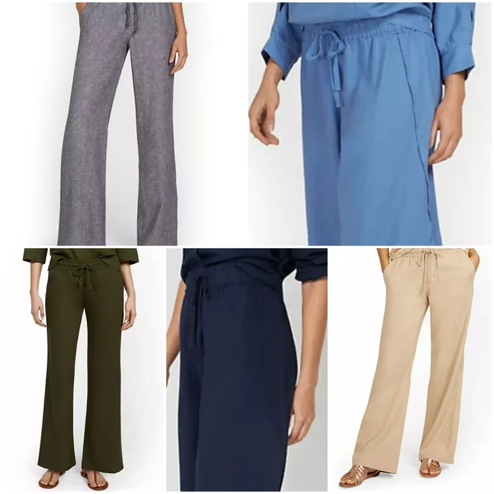 5 Pair of Drawstring Linen Pants - Picture 1 of 6